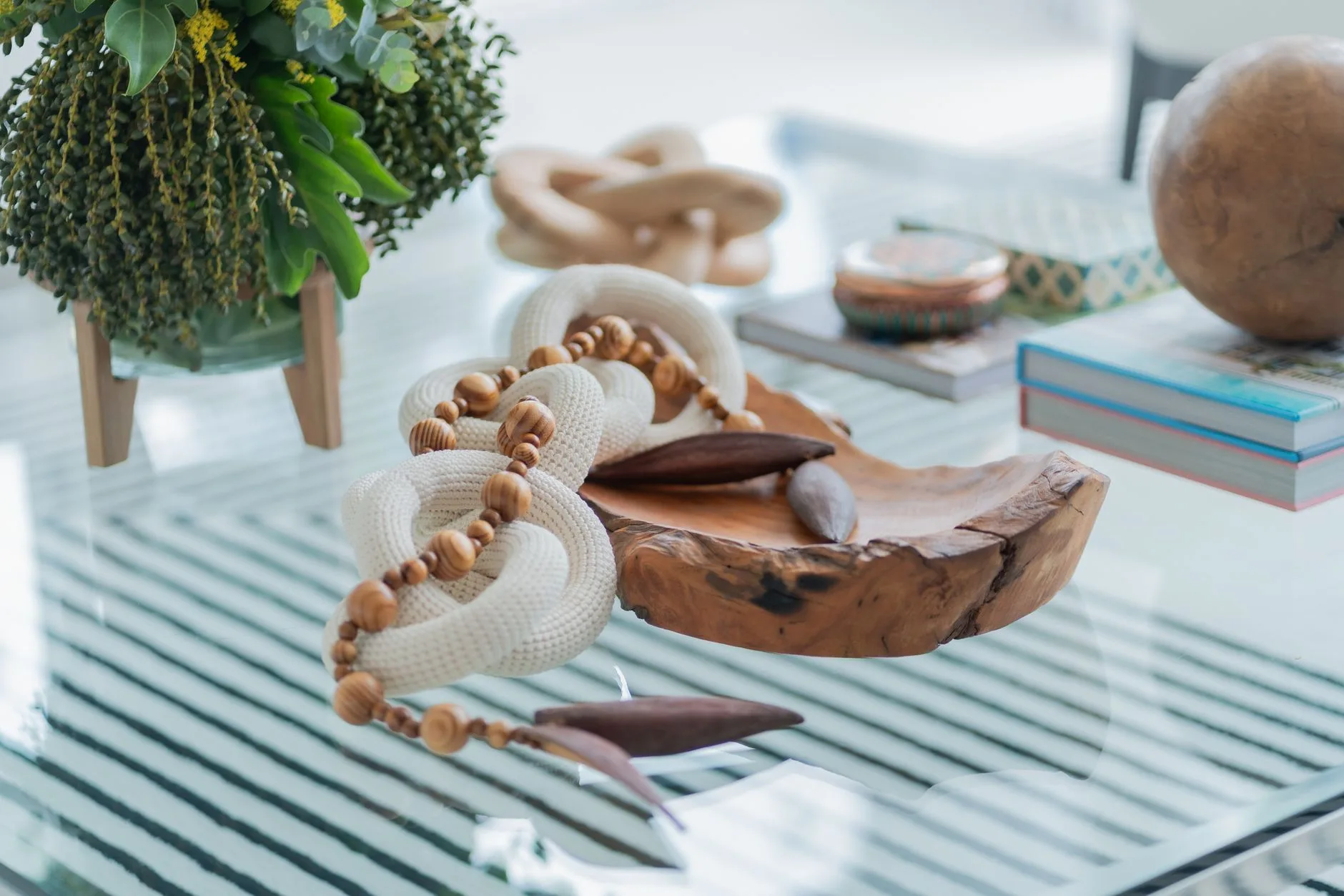 Elegant interior styling with curated accessories, art and bespoke decor