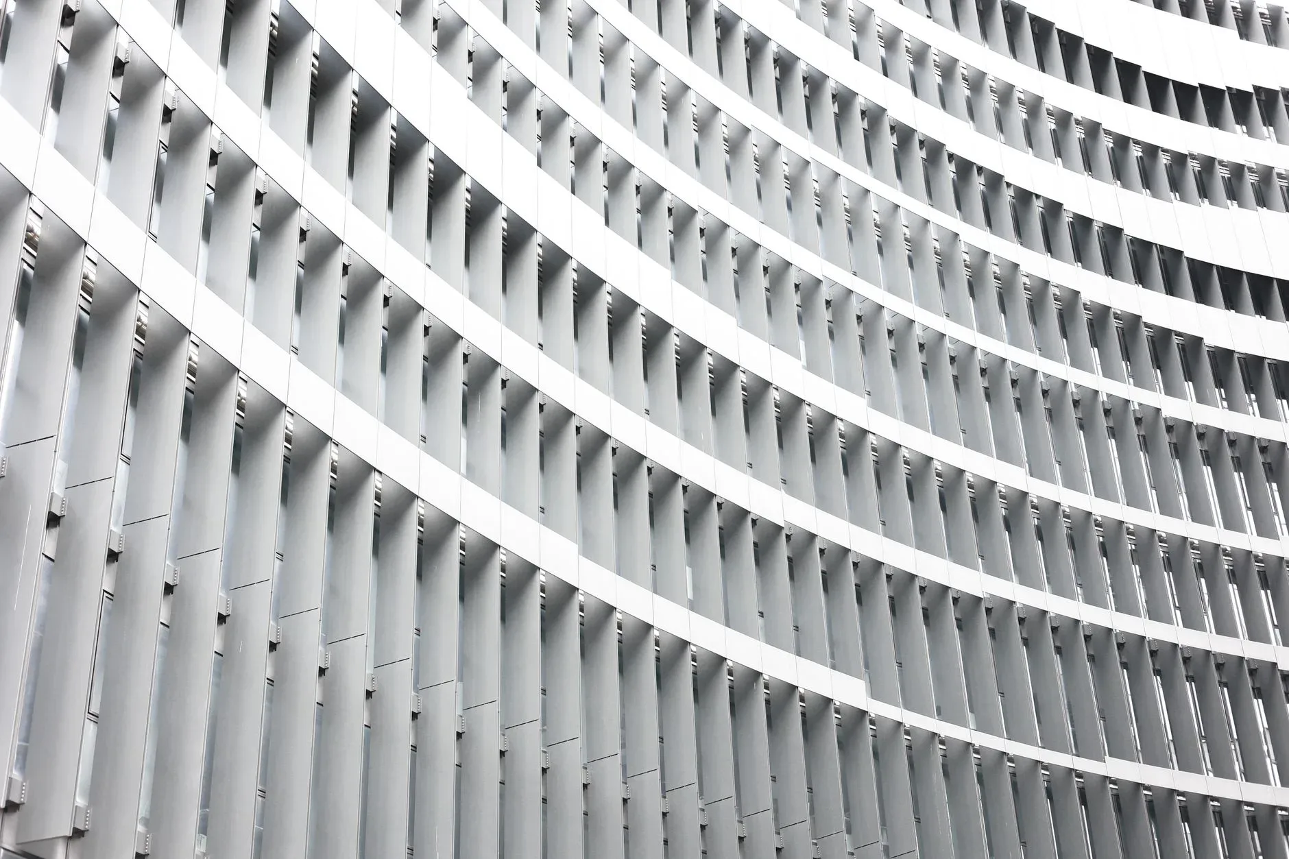 Minimal architecture facade with strong lines and warm daylight