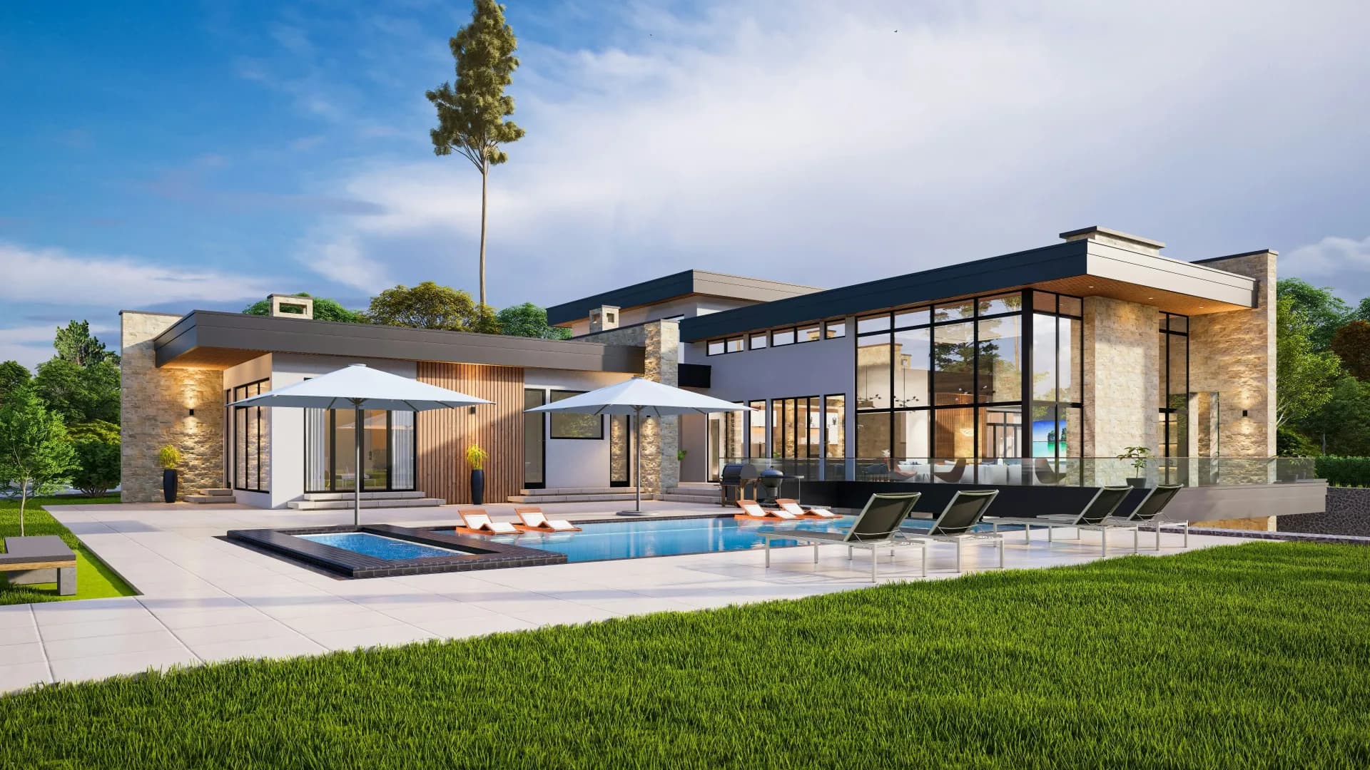 Residential courtyard house