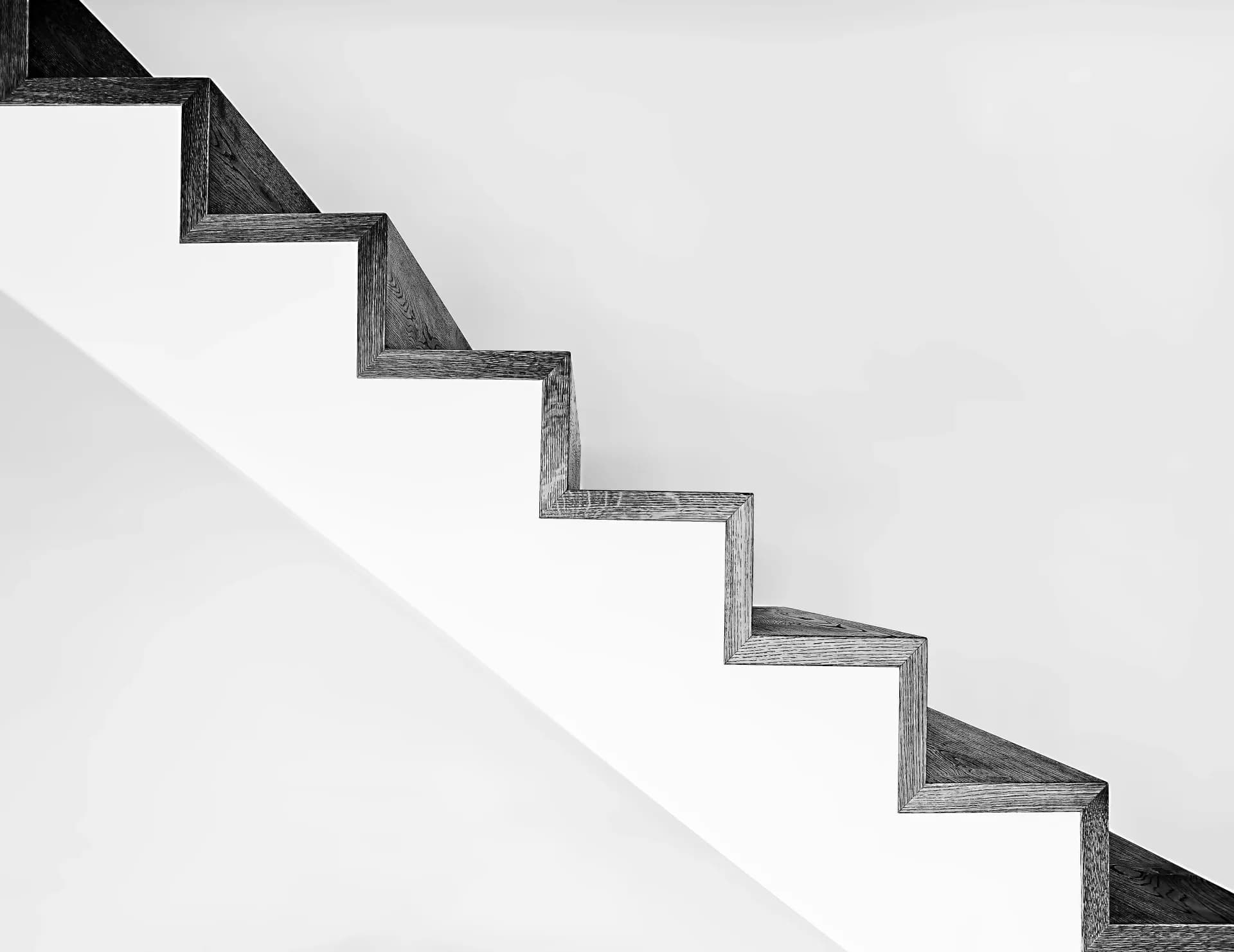 Stair detail in a completed Architect Design residence
